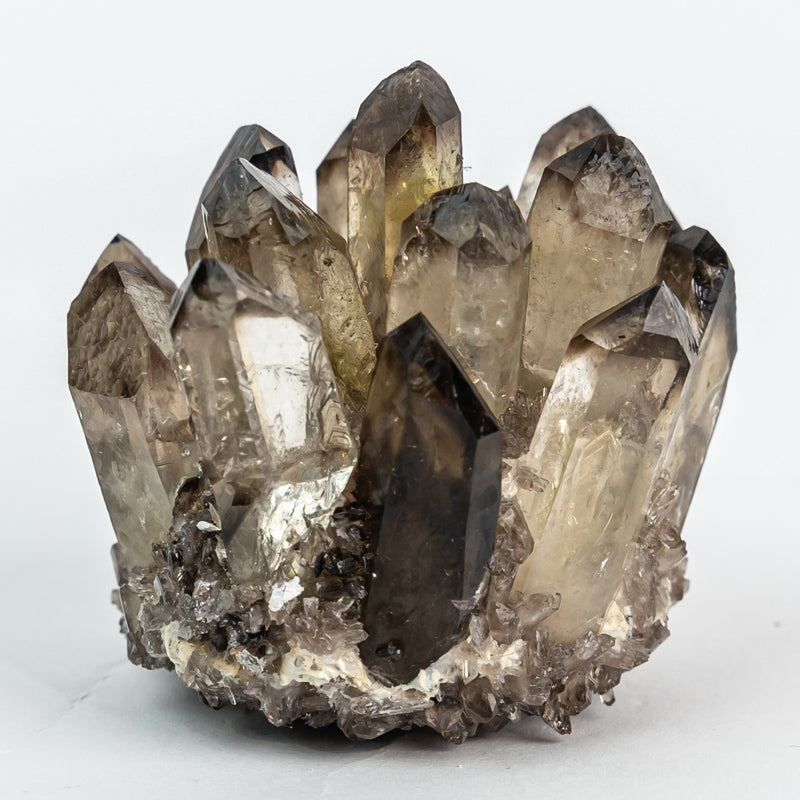 Smoky Quartz Cluster - Wisdom's Guiding Light in Clear Vision